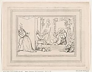 Comforts of Bath, Plate 6 by Thomas Rowlandson