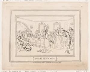 Comforts of Bath, Plate 8 by Thomas Rowlandson