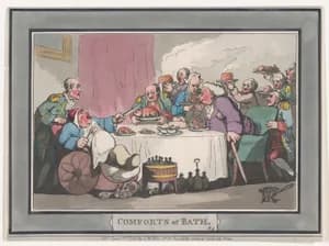 Comforts of Bath, Plate 9 by Thomas Rowlandson|S. W. Fores