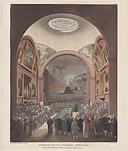 Common Council Chamber, Guildhall by Thomas Rowlandson|Rudolph Ackermann, London|Auguste Charles Pugin|John Bluck