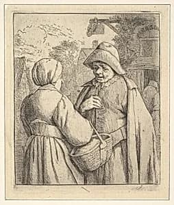 Conversation in the Street by Adriaen van Ostade