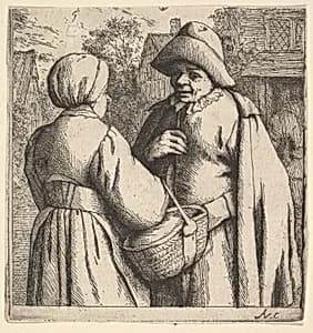 Conversation in the Street by Adriaen van Ostade