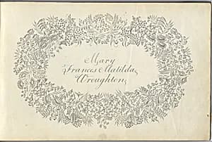 Copy Book of Embroidery Patterns by Mary Frances Matilda Wroughton