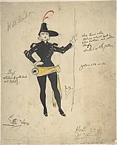 Costume Drawing for Little John by Phil May
