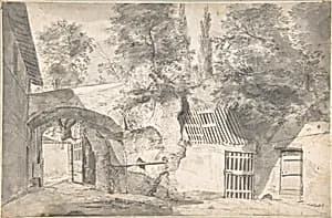 Courtyard of a Farmhouse by Thomas Wijck