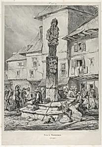 Cross of Chaudesaigues by Eugène Isabey|Godefroy Engelmann
