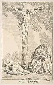 Crucifixion by Claude Gillot|Jacques Gabriel Huquier