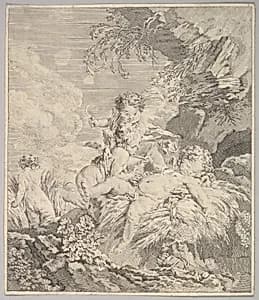 Cupids Tickling Each Other by François Boucher|Anonymous, French, 18th century