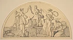 Cybele and Three Attendants by Antoine Léonard Du Pasquier