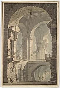 "Dark Prison (Carcere Oscura)" by Joseph Mallord William Turner|Giovanni Battista Piranesi