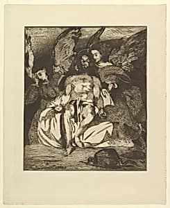 Dead Christ with Angels