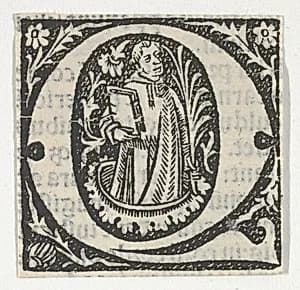 Decorated Roman alphabet by Anonymous, French, 15th century