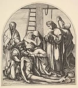 Descent from the Cross by Hans Holbein the Younger|Wenceslaus Hollar