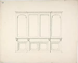 Design for a Cabinet by Anonymous, British, 19th century