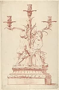 Design for a Candelabra by Edme Bouchardon|Anonymous, French, 18th century