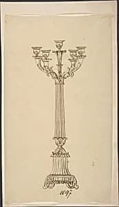 Design for a Candelabra by Anonymous, French, 19th century