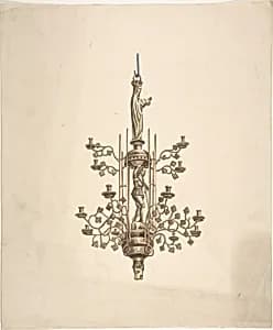 Design for a candelabrum by Anonymous, British, 19th century