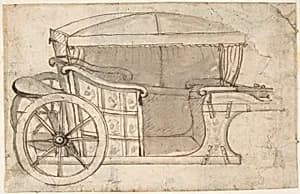 Design for a Carriage by Giovanni Larciani ("Master of the Kress Landscapes")
