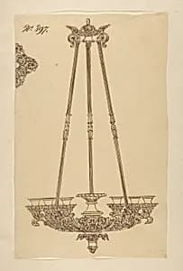 Design for a Chandelier by Anonymous, French, 19th century