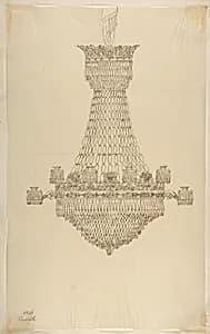 Design for a Chandelier by Anonymous, French, 19th century