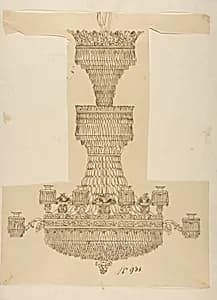 Design for a Chandelier by Anonymous, French, 19th century