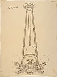 Design for a Chandelier by Anonymous, French, 19th century