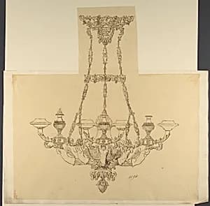 Design for a Chandelier by Anonymous, French, 19th century