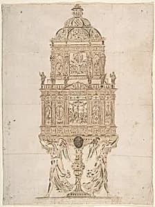 Design for a Ciborium by Anonymous, Italian, 17th century