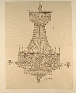 Design for a Crystal Chandelier by Anonymous, French, 19th century