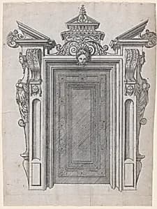 Design for a Door Frame by Jacques Androuet Du Cerceau
