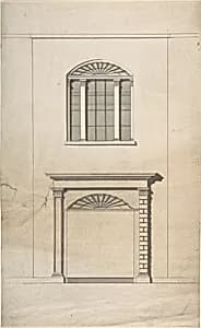 Design for a Fireplace and Window