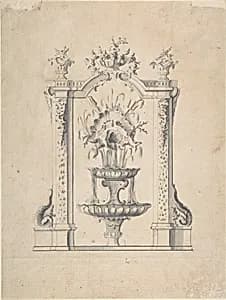Design for a Fountain by Anonymous, French, 18th century
