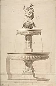 Design for a Fountain by Anonymous, French, 19th century