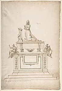 Design for a Lady's Tomb by Anonymous, French, 16th century|Jacques Androuet Du Cerceau