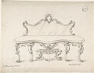 Design for a Loveseat by Charles Hindley and Sons