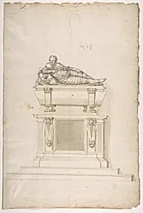 Design for a Man's Tomb by Anonymous, French, 16th century|Jacques Androuet Du Cerceau