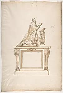 Design for a Man's Tomb by Anonymous, French, 16th century|Jacques Androuet Du Cerceau