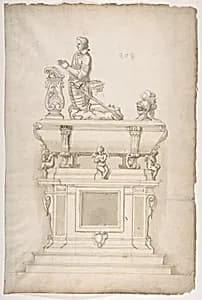 Design for a Man's Tomb by Anonymous, French, 16th century|Jacques Androuet Du Cerceau