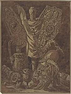 Design for a Military Trophy by Anonymous, French, 18th century|Jean Jacques Lagrenée|Peter Paul Rubens