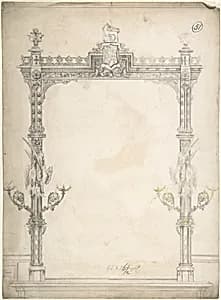 Design for a Mirror by Charles Hindley and Sons