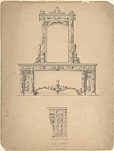 Design for a Mirror by Anonymous, Italian, 19th century