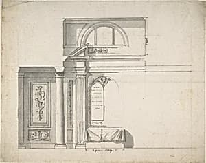 Design for a monument by Anonymous, French, 18th century