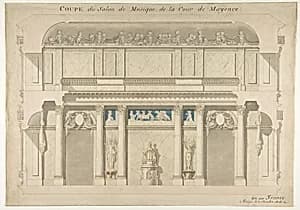 Design for a Music Room by Anonymous, French, 19th century