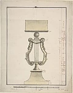 Design for a Music Stand by Anonymous, French, 19th century