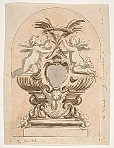 Design for a reliquary by Pieter Verbruggen the Younger|Anonymous, Flemish, 17th century|Michiel van der Voort