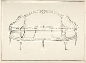 Design for a Settee by Anonymous, French, 18th century