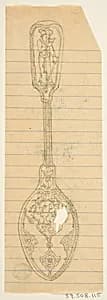 Design for a Spoon by Anonymous, French, 19th century