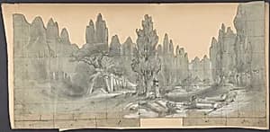 Design for a Stage Set at the Opéra, Paris by Eugène Cicéri