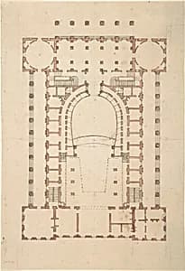 Design for a Theatre by Anonymous, French, 18th century