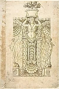 Design for a Wall Fountain by Anonymous, Italian, Lombard, 16th century
